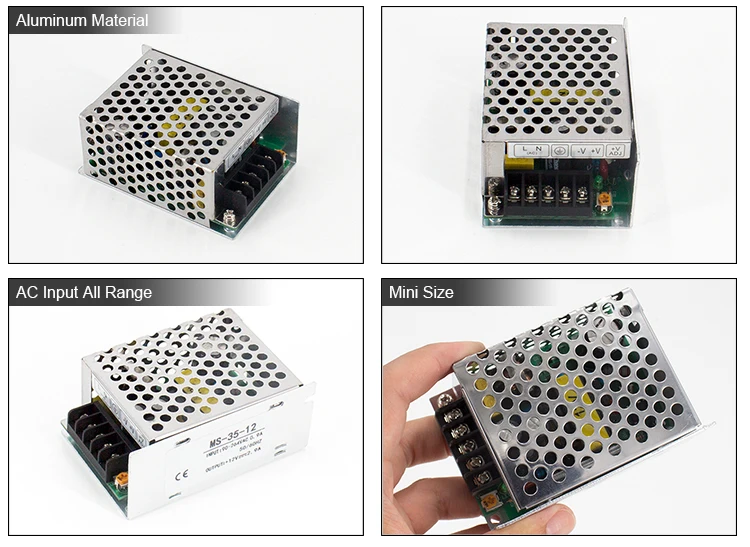 Мини-размер одобренный CE MS-35w Трансформатор 110v 220v переменного тока в постоянный 5v 12v 24v dc с регулировкой по изготовлению источников питания