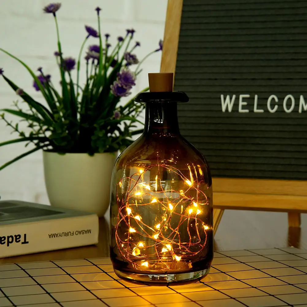 1 м пробковая лампа для бутылки вина DIY светодиодный Сказочный струнный
