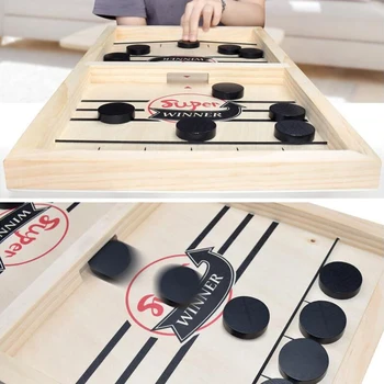 

Fast Hockey Sling Puck Game Paced Sling Puck Winner Fun Toys Board-Game Party Game Toys For Adult Child Family Hot In Sale