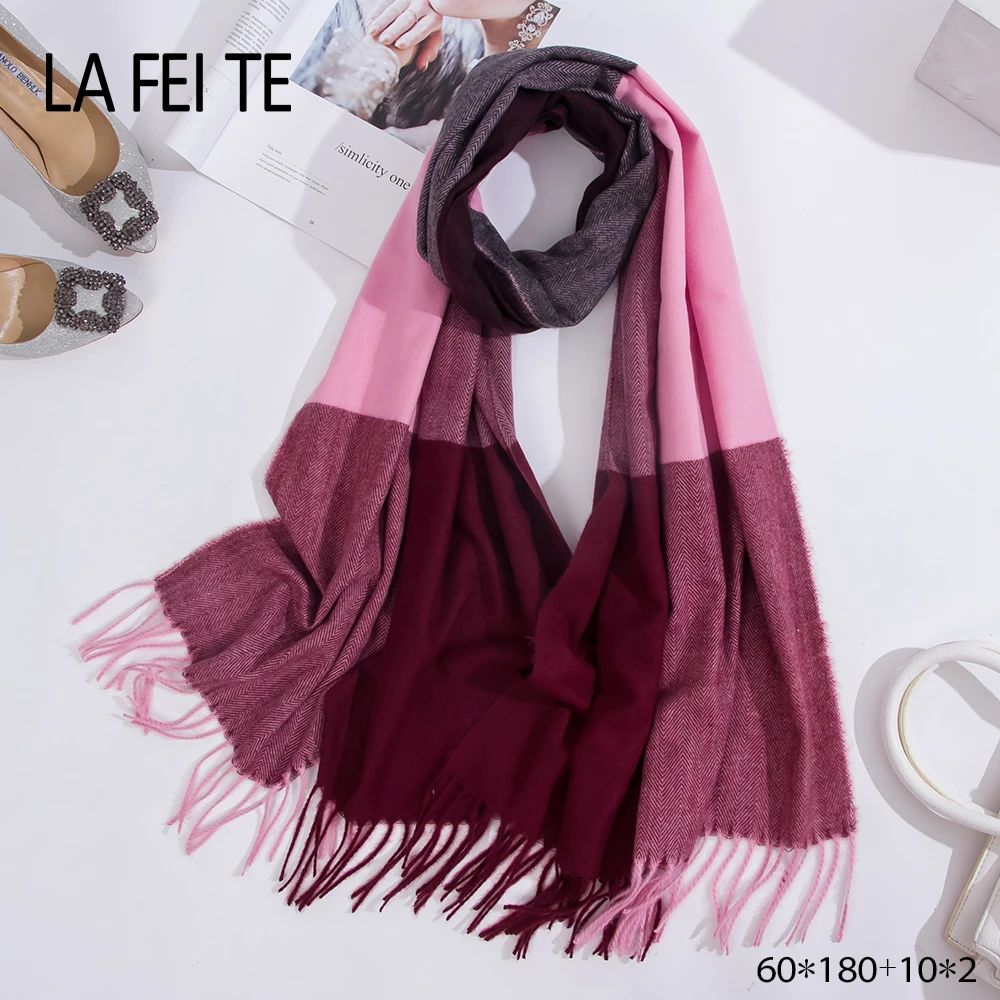 

Winter Women Cashmere Scarf Patchwork Wraps Female Foulard Men Tassel Blanket Shawls Stoles Women Pashmina Scarves For Ladies