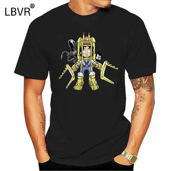 

100% Cotton O-neck Custom Printed Tshirt Men T shirt ripley and alien powerloader Women T-Shirt