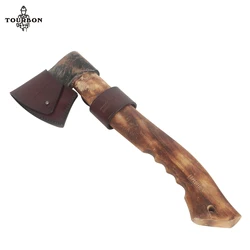 Pochette à outils en cuir véritable, Tourbon, pour hachette, fourreau de lame, porte hache avec étui à boucle de ceinture de 5cm de largeur (un ensemble) 