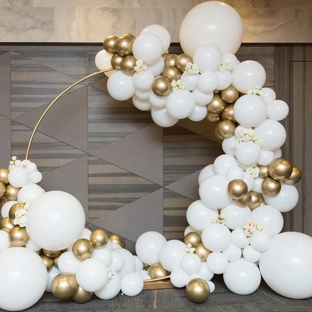 Arche de Ballons – Blanc et métallique or (Lot de 104 ballons) – Mon Joli  Mariage