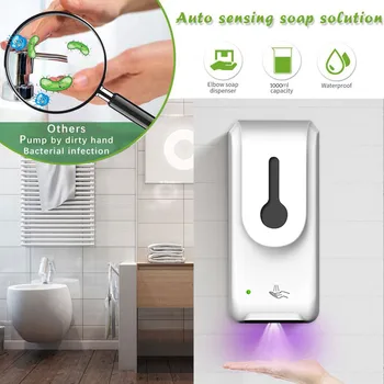 

1000ml Wall-mount Automatic Ir Sensor Touch Free Soap Dispenser Automatic Induction Disinfection Soap Touchless Dispenser d5