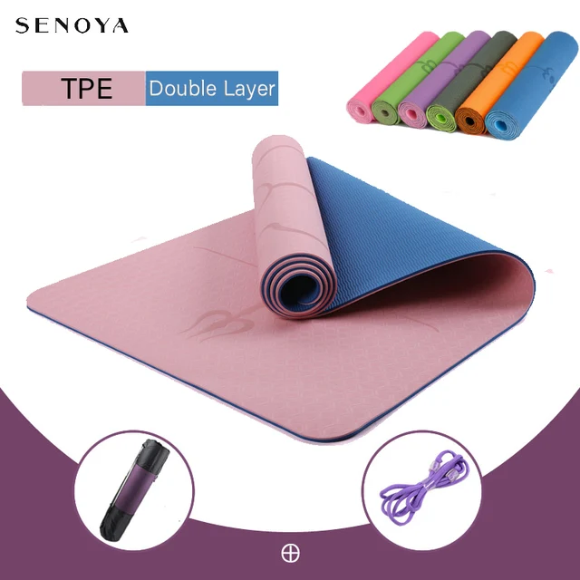 6mm TPE Yoga Mat 183 61cm Non slip Anti Tear Carpet Easy Clean Sport Rug For