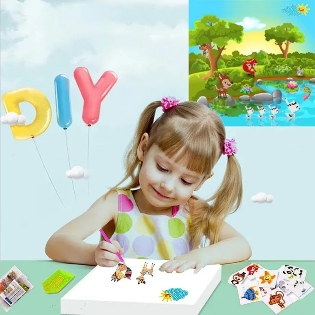 DDYUNLY 5D Diamond Painting Sticker Kits for Kids, 38 Pcs