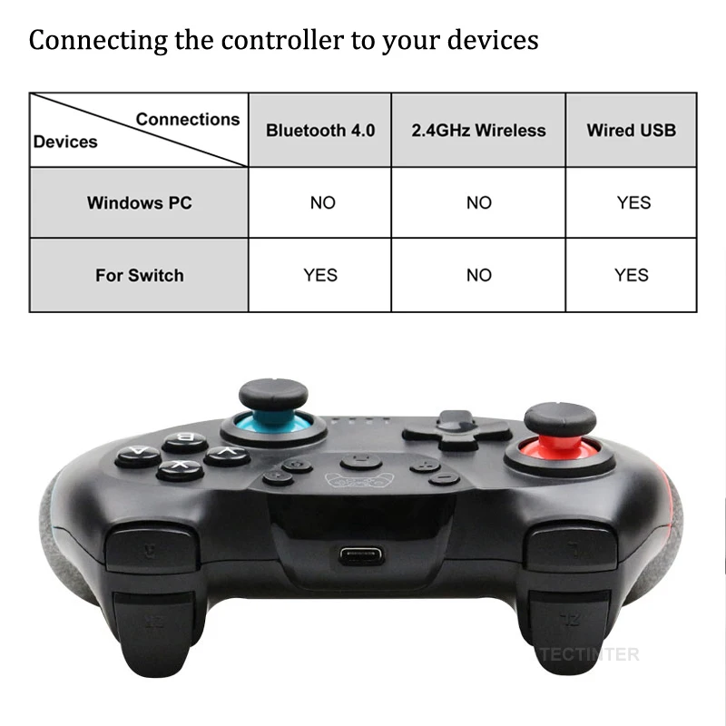 Wireless Game Controller Joystick Compatible Nintendo Switch NS Pro Console Joypad / PC Accessories Controle Support Bluetooth