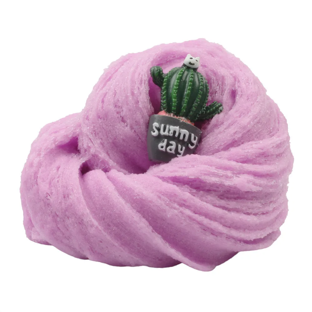 Colorful Mixing Cloud Cotton Candy Slime Fluffy Polymer Anti Stress Slime Sludge Cotton Mud Toy Toys For Children #A