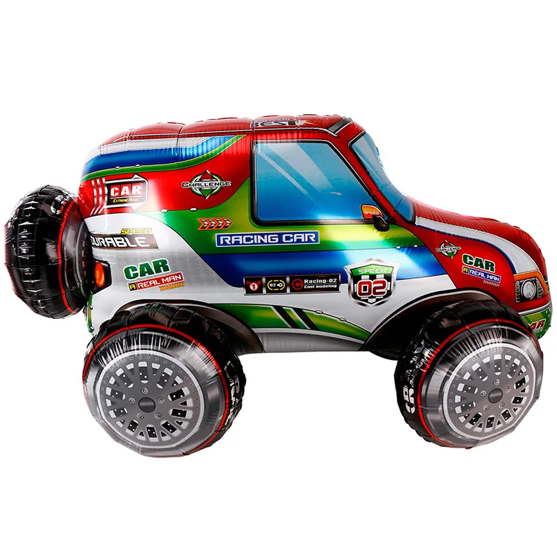 

Large Stereo Racing Button Assembly Car Children Cartoon Inflatable Balloon Toys Birthday Party Layout Balloon Gifts