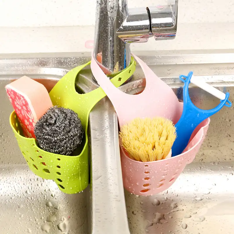 Durable utensilios de cocina fregadero bolsa de drenaje peque/ño estante esponja piscina suministros de almacenamiento trapo colgante cesta de drenaje estante de drenaje