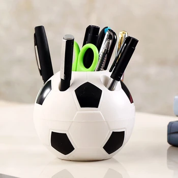 

Soccer Ball Shaped Toothbrush Pen Pencil Holder Makeup Brush Rack Holders Desk Home Decoration High Quality