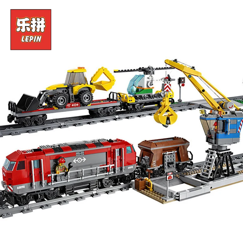 

Model building toy Compatible with Train 60098 02009 1033pcs Building Block city Train Rail Train Engineering Vehicle toy