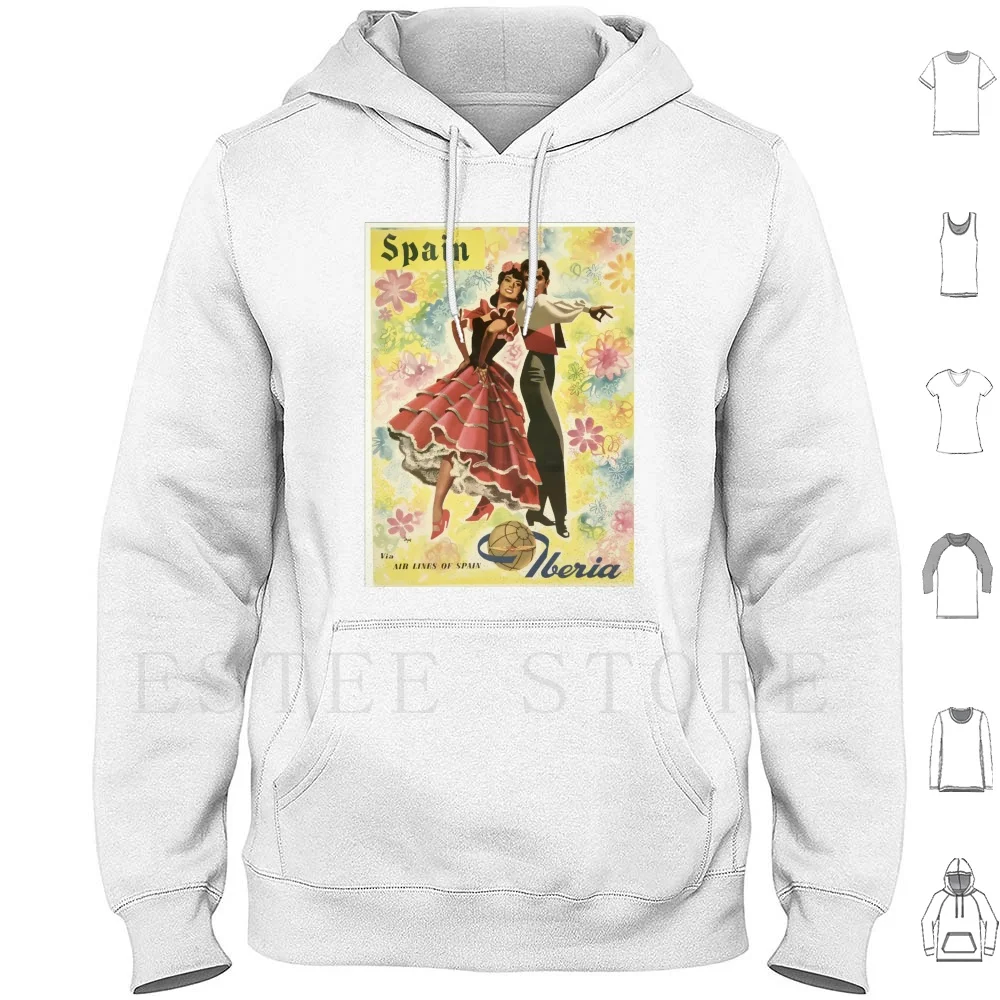 

Vintage Travel Poster Spain Hoodies Long Sleeve Dancer Trip