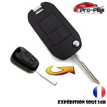 

Kit de transformación CLE Jongo Peugeot 207 307 407 807 Expert 2 botones, hoja ranurada Conversion @ pro-plip