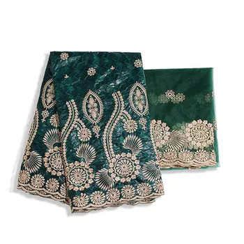 

Green Beaded Bazin Riche Getzner Brode Embroidered High Quality 2020 African Lace Fabric Jacquard Brocade Lace For Women Dress