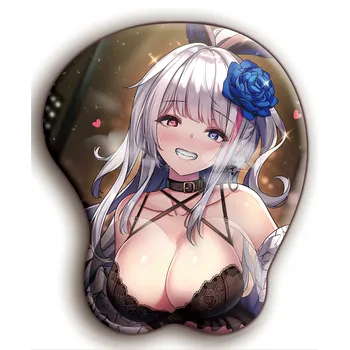

FFFAS Sexy Breast Soft Silicon 3D Mouse Pad Ergonomic MousePad With Wrist Rest Notebook computer PC mat