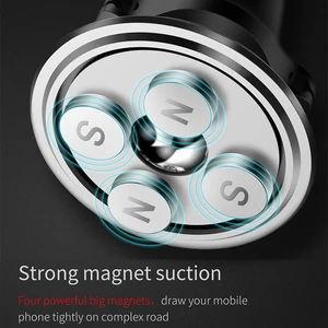 Image 4 - Baseus Magnetic Car Phone Holder Cable Organizer Air Vent Mount Stand W/ Cable Clip For Samsung Xiaomi 360 Rotation Auto Support