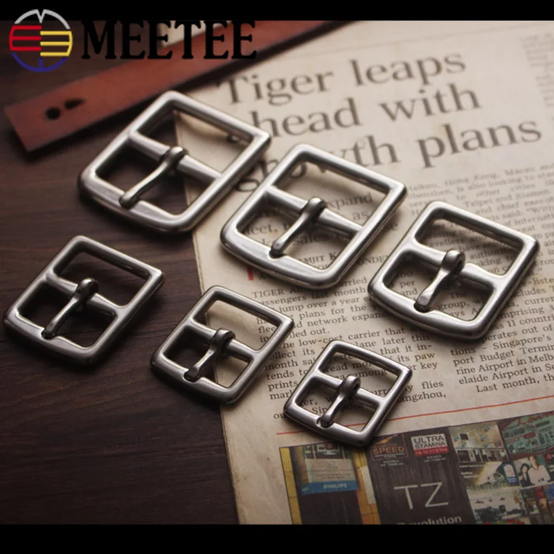 Meetee 2/4 шт. ID20-34mm высокого качества Нержавеющая сталь пряжки ремня для украшения сумок пряжкой DIY ремень слайдер застежки оборудования