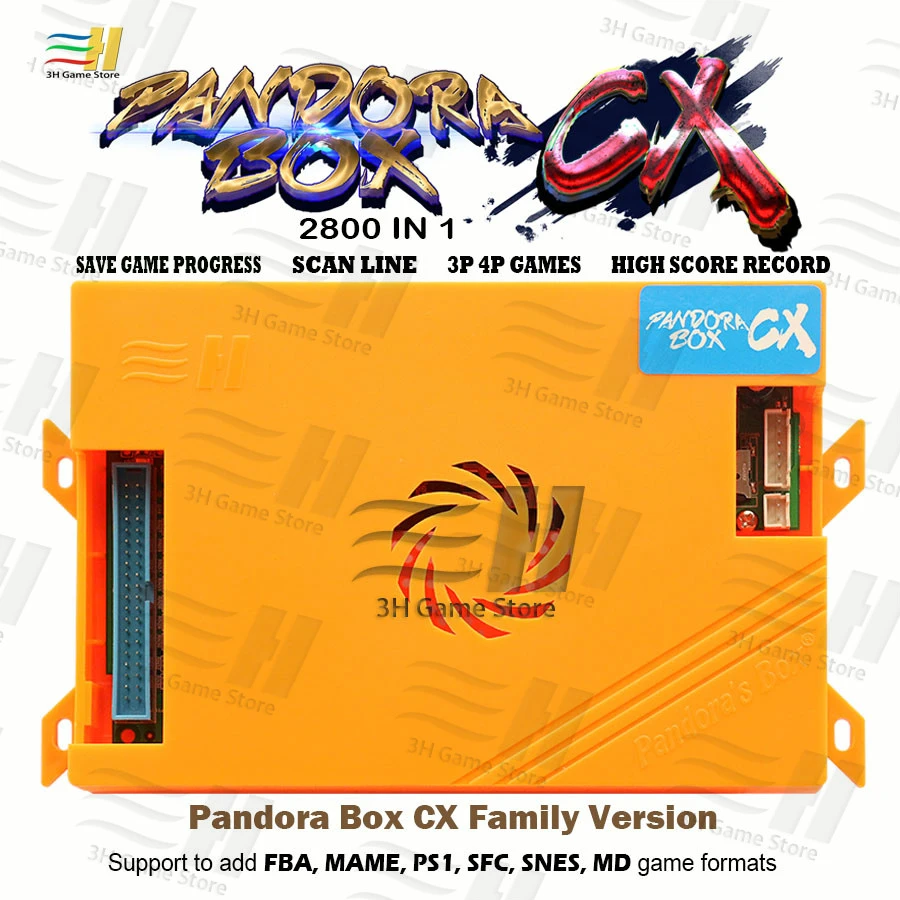 2021 Pandora Box CX 2800 in 1 Family Version Can Save Game Progress Have 3P  4P games High score record 3D tekken Killer instinct