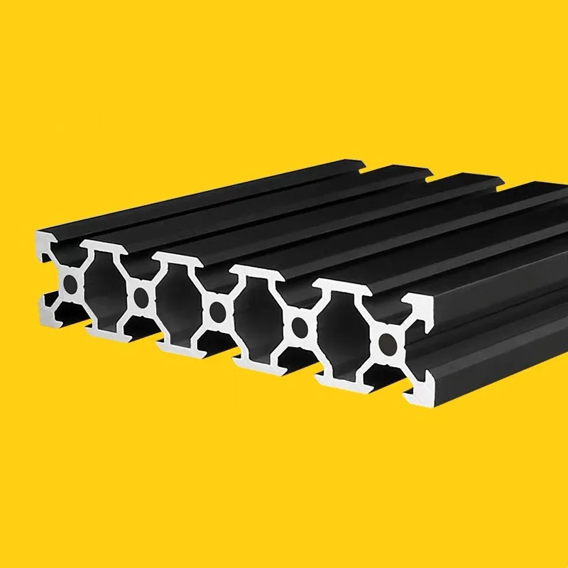 1pcs/2pcs 100-550mm 2060 2080 20100 검정색 T-슬롯 알루미늄 압출 CNC 레이저 조각 기계 용 알루미늄 프로파일 프레임