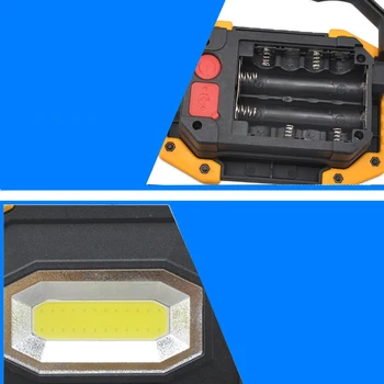

5V Work Light 3 Modes COB LED USB Rechargeable Hand Lamp Portable Camping