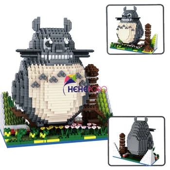 

1650pcs 8802-1 Totoro Block Micro Blocks Big Size Cartoon Model Building Toy Anime Auction Figures Assembly Bricks Girls Gift