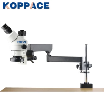 

KOPPACE 7X-45X Trinocular stereo Zoom Mobile phone repair Microscope 10X/20 Eyepieces Dedicated interface LED ring light source
