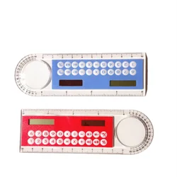 Nova mini calculadora de cores régua transparente com lupa calculadora multifunções