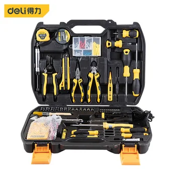 Buy Deli 124Pcs Multi-Function Hand Tool Set Kit Household Tool Kit Saw Screwdriver Hammer Tape Measure Wrench Plier For Car Phone