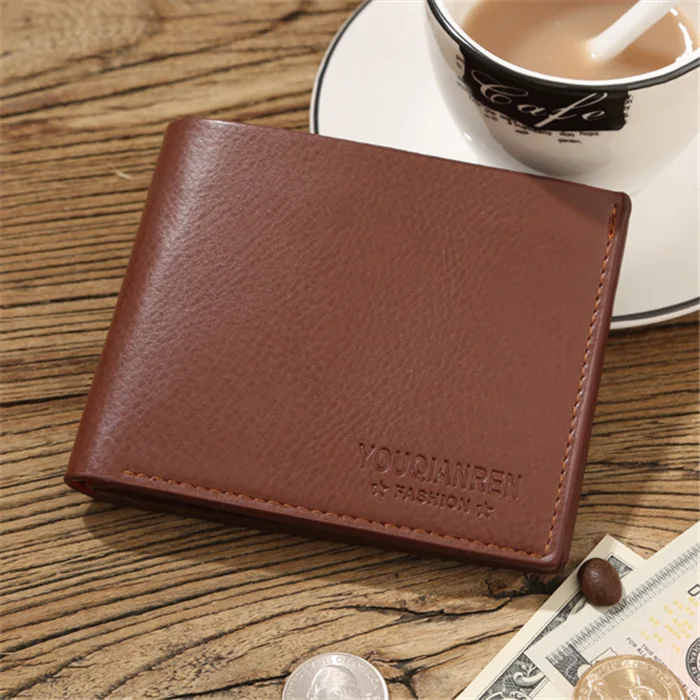 

New Style Men Business Wallet PU Change Sundry Bag Multi-functional Card Bit More Short Wallet