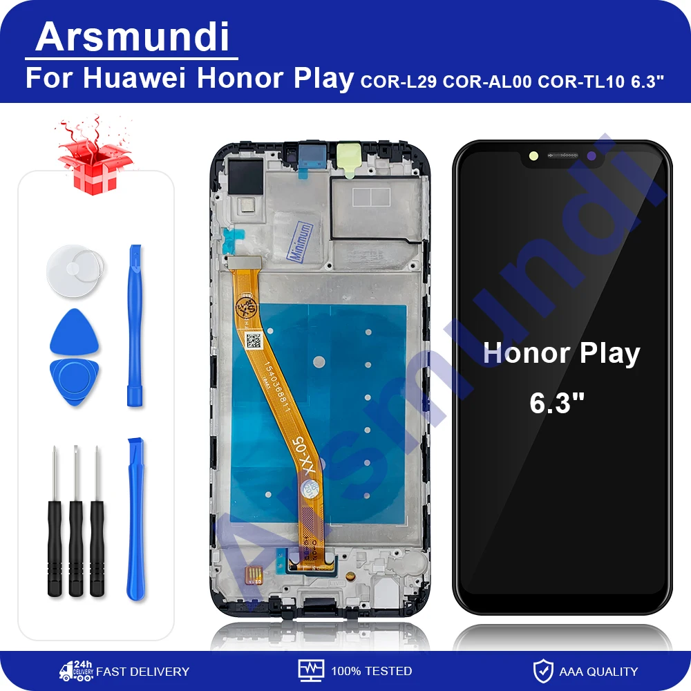 ЖК-дисплей и сенсорный экран для Huawei Honor Play протестированный дигитайзер в сборе