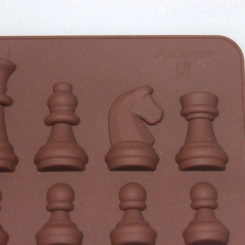 Шахматы украшения торта силиконовые формы шоколада Декор помадка пресс-формы Куба лоток льда инструменты для сахара Международный