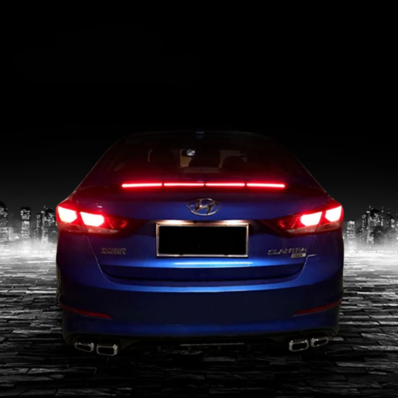 For Hyundai Elantra Spoiler 2016-2019 LED LIGHT ABS Material Car Rear Wing Primer Color | Автомобили и мотоциклы