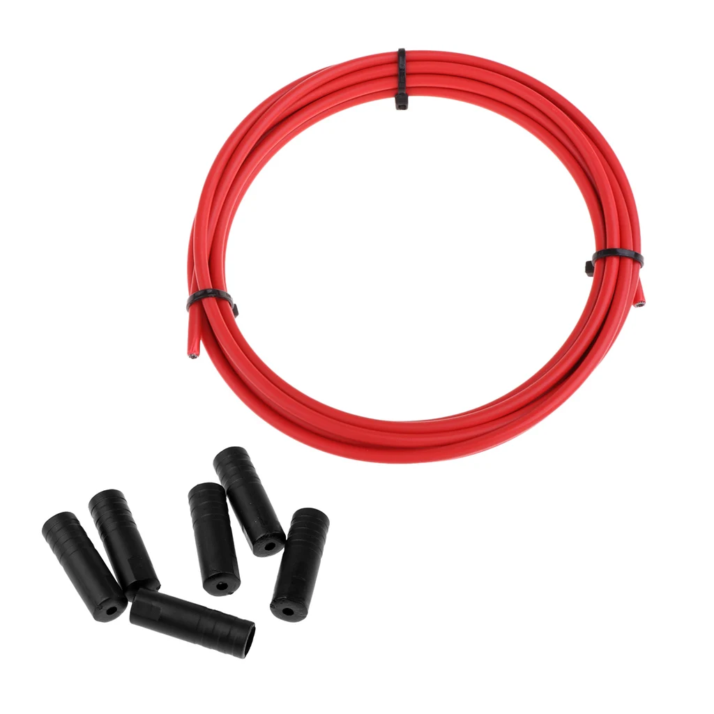 9.7 ft/Roll MTB  Road Bike Derailleur Shift Cable Housing Hose Cover End Caps Tips Crimps
