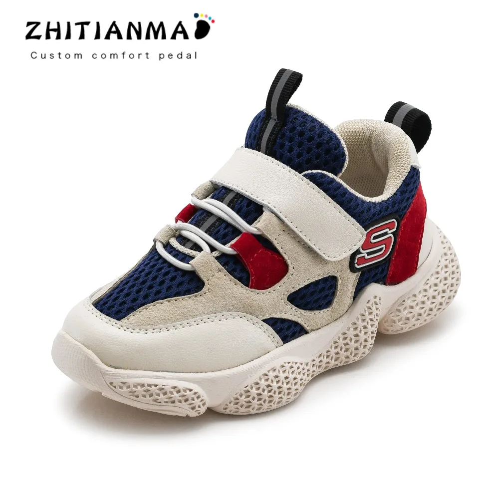 

2019 New Summer Kids Shoes Casual Children Footwear Sneakers Single Mesh Breathable Girls Tennis Boys Sport Shoes Size 19007