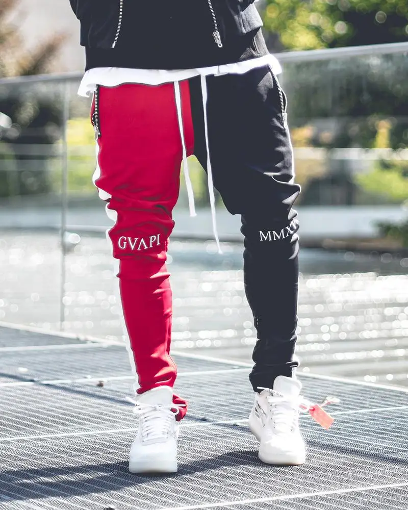 

Men's zipper pocket back palace pants leisure hip-hop jogging pants