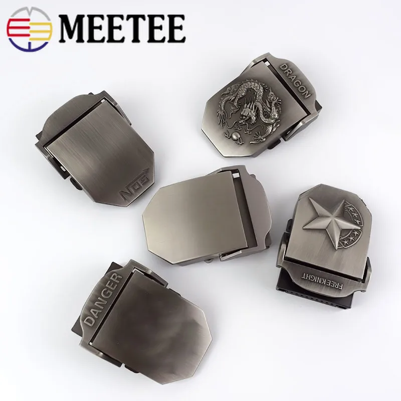 Металлический ремень Meetee шириной 3 8 см мужской тактический с пряжкой из сплава