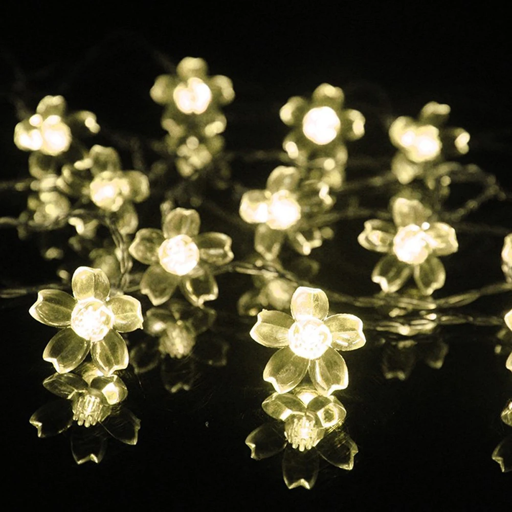 

Fairy Lights Garland Blossom Flower AA Battery Operated 6.8M Holiday Wedding Decoration LED Christmas Lights String
