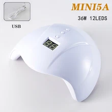 36 Вт УФ лампа для маникюра светодиодный светильник для сушки ногтей отверждение от солнца все гель для полировки УФ USB Смарт-инструменты для маникюра