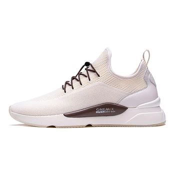 

New Arrival ONEMIX Men Athletic Sneaker White Shoes Light chaussures de sport homme Outdoor Walking Jogging Running Sports Shoes