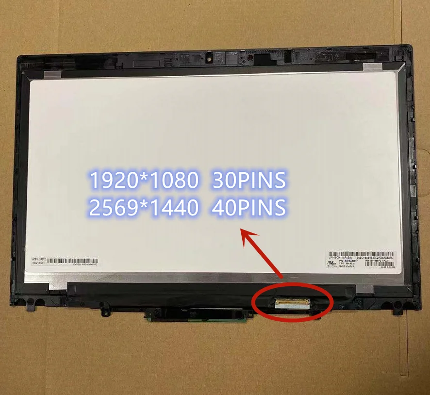 Для Thinkpad X1 Yoga PN ST50G56741 светодиодный ЖК-экран 1" WQHD ips сенсорный экран в сборе с рамкой 00HN879