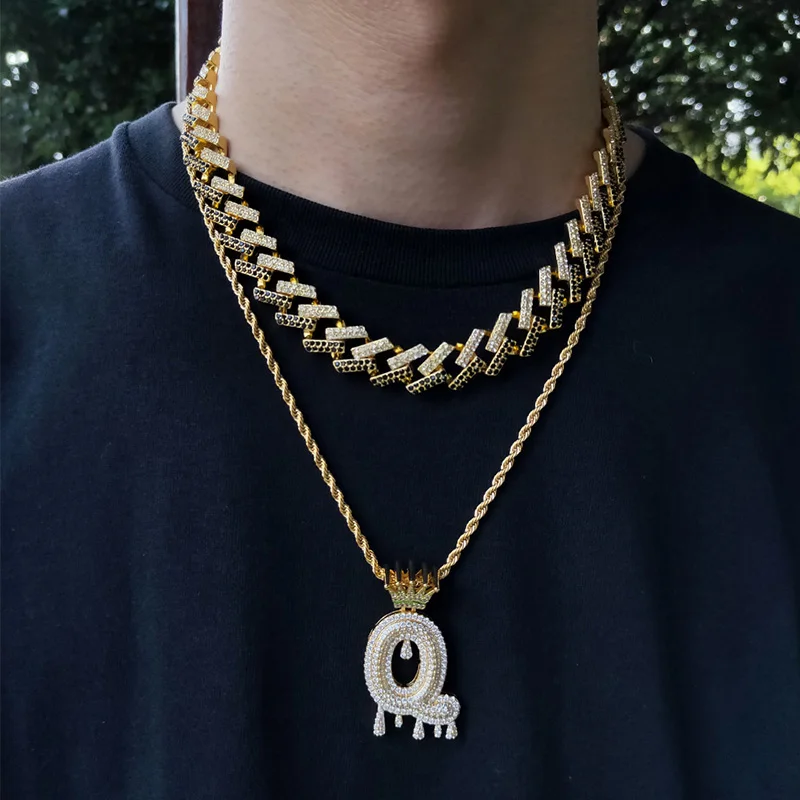 

Men's Hip Hop Bling Bling Iced Out Tennis Chains 1 Row Necklaces Bracelet Crystal Luxury Silver Gold Color Men Chain Jewelry