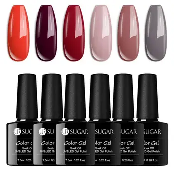 

UR SUGAR 8/16pcs/lot Gel Nail Polish Set Nail Art Set For Gel Varnish 120 Colors For Nail Art Manicures Set Nail Kit For Nails