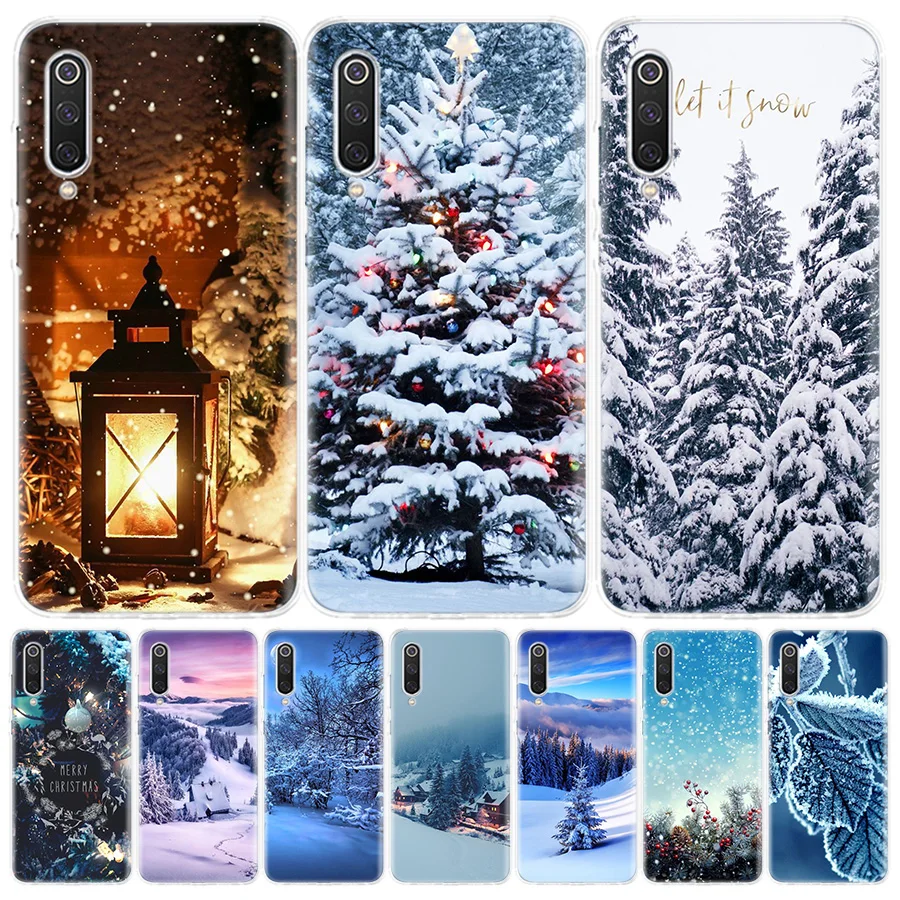 Чехол для телефона с изображением пейзажа зимнего света снега Xiaomi Redmi Note 9S 8T 8 7 8A 7A