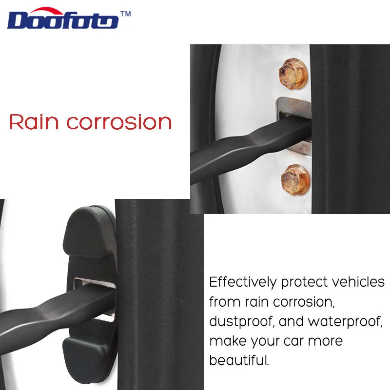 Doofoto 4x Car Door Lock Arm Limiting Stopper Cover For Nissan j10 j11 X Trail t32 t31 Tiida Juke Kicks Accessories