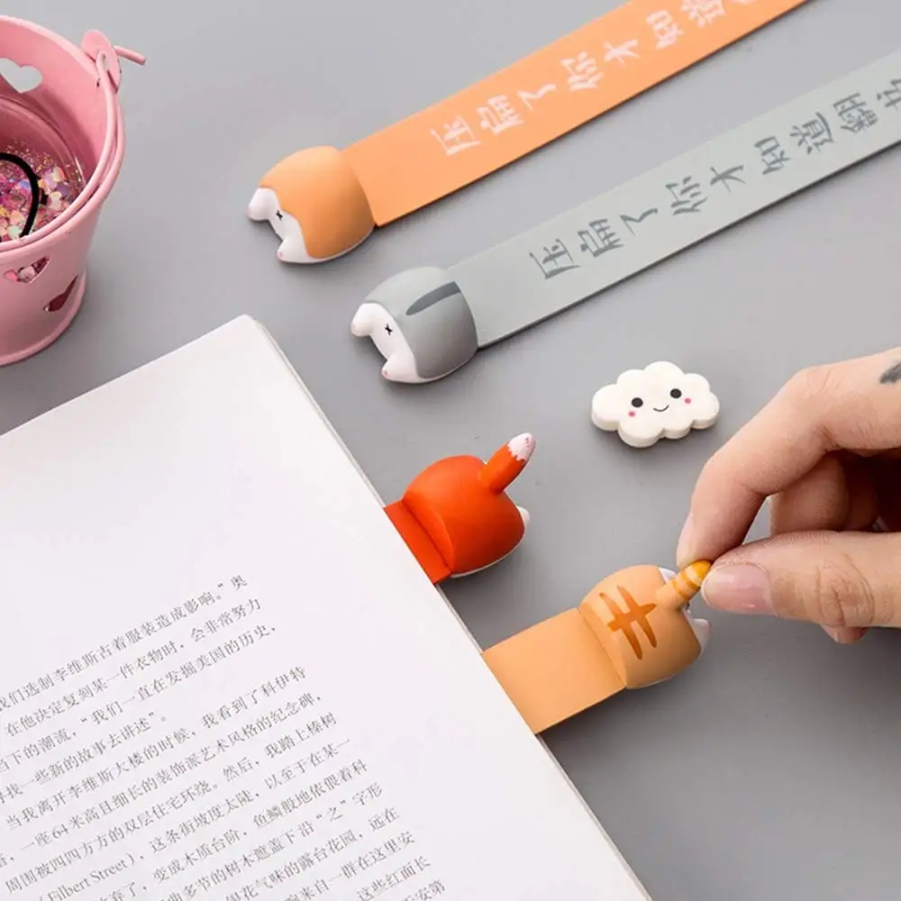 Cartoon Dog Cat Ass Bookmarks Squishy Toys Book Reading Item Creative Gift toy for Kids Hamster 2