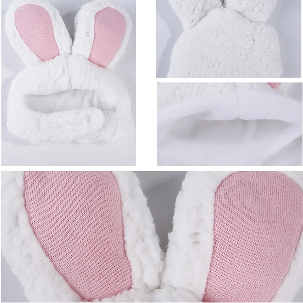 Cat Clothes Costume Bunny Rabbit Ears Hat Pet Cat Cosplay Clothes For Cat Costumes Small Dogs Kitten Costume pet products*5