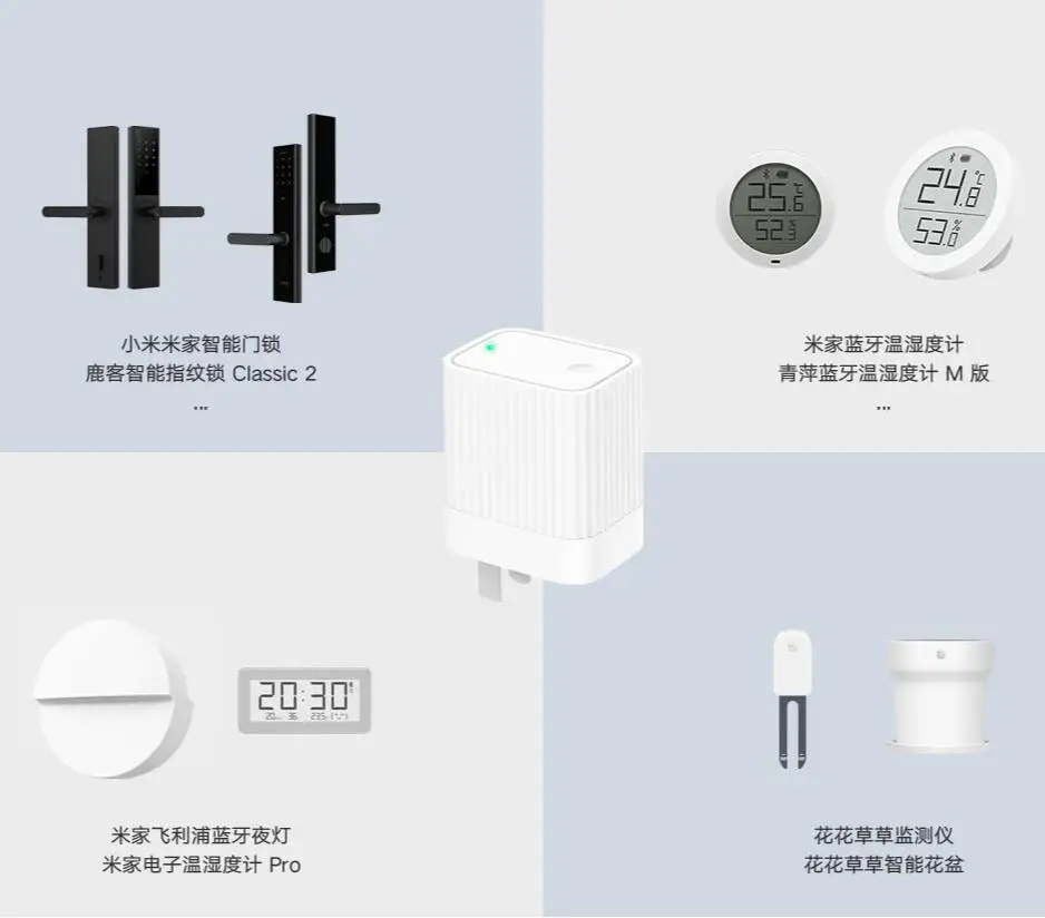 Xiaomi MIJIA ClearGrass bluetooth wifi шлюз умный дом совместим с Mijia APP Mijia дверной замок Mijia bluetooth Temp