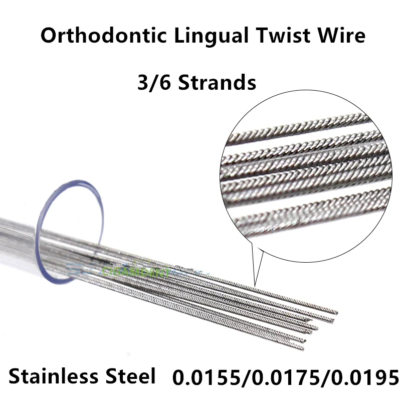 Dental Orthodontic Lingual Retainer Wire Twist Wires Stainless Steel 0.