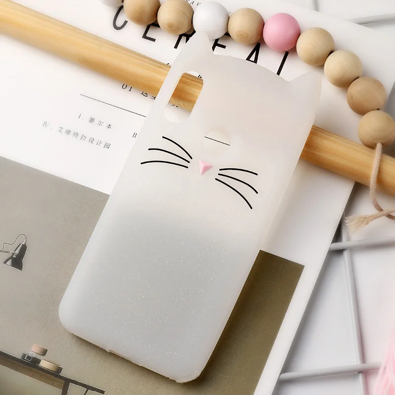 white Чехол для Xiaomi mi 8 9 SE A2 Lite Xiao mi 3D милый чехол с кошачьими ушками для Red mi Note 5A 5 6 Pro 4X4 3 4A S2 6A 7 мягкий чехол из ТПУ - Цвет: white